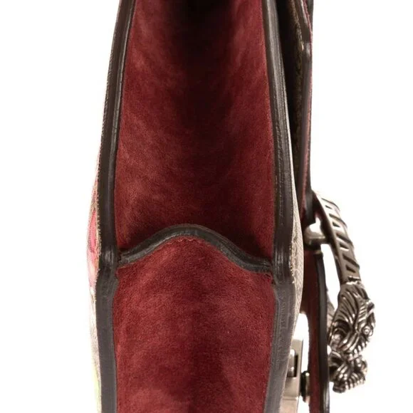 Gucci Blooms Dionysus Beige Burgundy Supreme Canvas Shoulder Bag - Picture 7 of 10